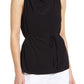 Medium Size Halogen Tie Waist Cowl Neck Sleeveless Top in Purple Bloom