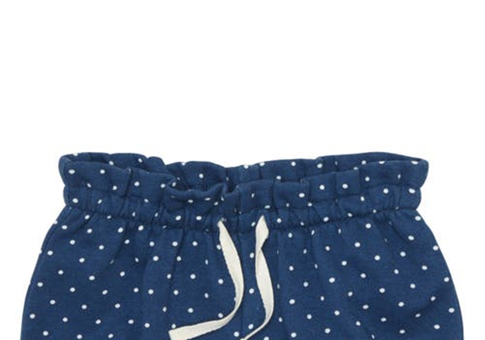 Tucker + Tate Ruffle Bubble Shorts In Navy Denim Mini Dots Size 9M