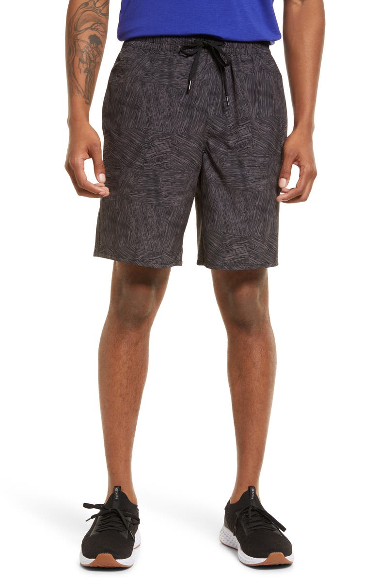 Zella Bluffs Board Shorts - Blue Weather Tiled Elm Print, Size XS