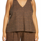 Treasure & Bond Women's Tan Tie Shoulder Tank Size 3X