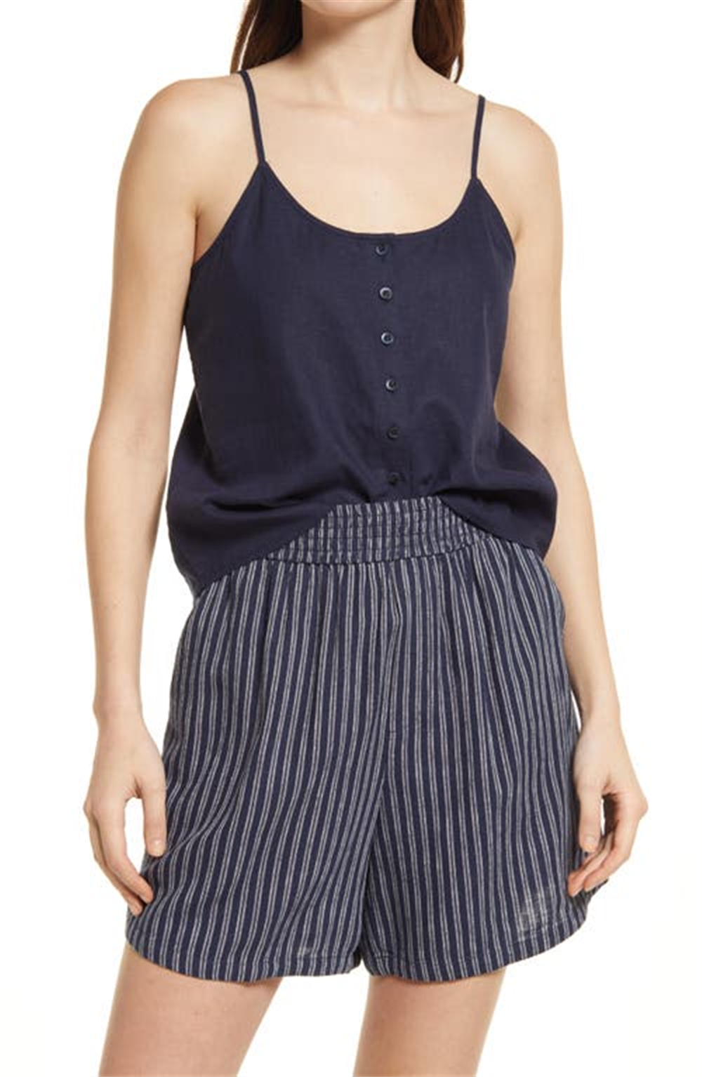 Treasure & Bond Women's Navy Button Front Camisole Size Small