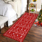 BERTHMEER Red 2x6 Christmas Runner Rugs - Non-Slip Washable for Indoor Spaces