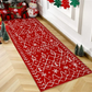 BERTHMEER Red 2x6 Christmas Runner Rugs - Non-Slip Washable for Indoor Spaces