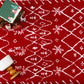 BERTHMEER Red 2x6 Christmas Runner Rugs - Non-Slip Washable for Indoor Spaces