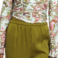 Medium Size Open Edit Ruched Blue-Green Ripple Crop Top