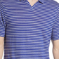 Johnny Collar Linen Polo - Blue C Tioga Stripe Size XXL