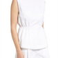 Large Size White Halogen Eyelet Smocked Waist Top