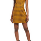 BP. Preppy Woven Minidress Brown Plaid Size Large