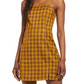 BP. Preppy Woven Minidress Brown Plaid Size Large