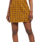 BP. Preppy Woven Minidress Brown Plaid Size Large