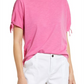 Caslon Tie Sleeve T-Shirt - Pink Ibis - Size Medium