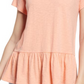 Caslon(R) Peplum T-Shirt In Coral Pink Size Xx-Large