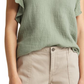 Green Dune Caslon V-Neck Ruffle Sleeve Top Size X-Small