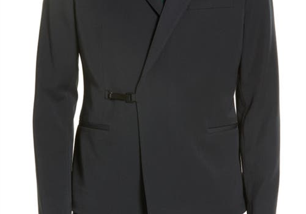 Open Edit 40R Black Double Breasted Sport Coat