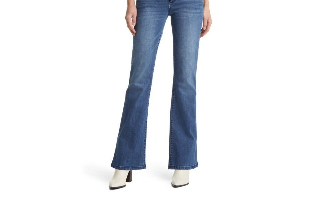 Caslon Women's Blue High Waist Flare Leg Jeans Size 16