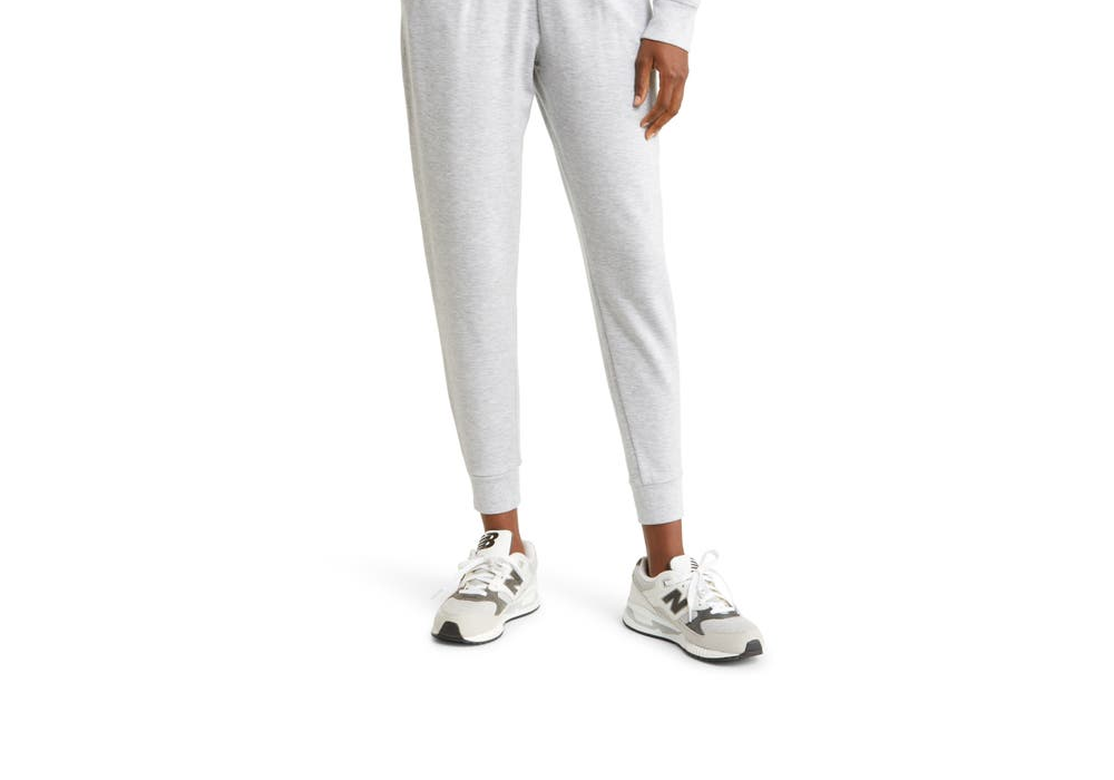 Zella Women's Grey Light Heather Cozy Pocket Slim Joggers Size Large