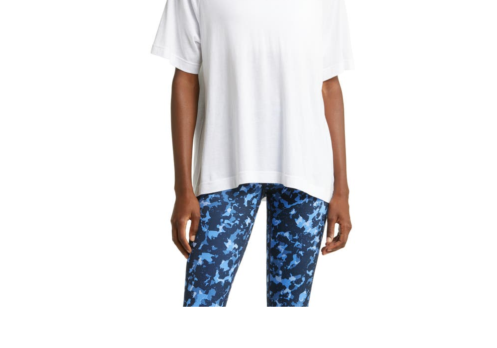 Zella Women's White V-Neck Raglan T-Shirt Size Small