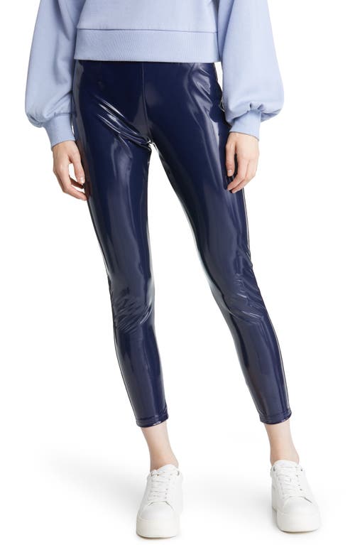 Nordstrom Women's Navy Peacoat Shine Leggings Size Small