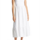 Reformation Lucila Ruffle Linen Dress in White , Size 6