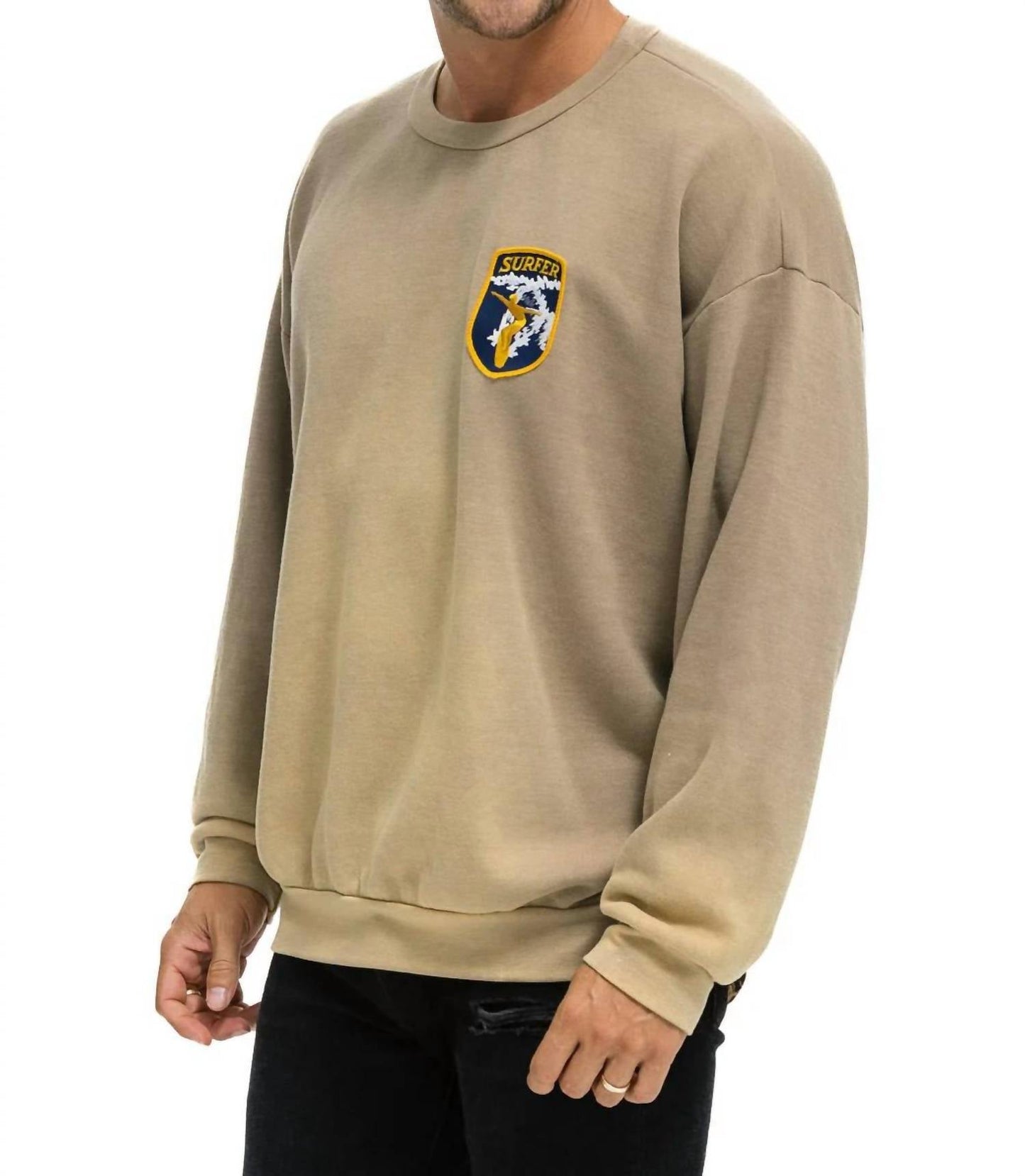 Aviator Nation - Unisex California Surfer Patch Relaxed Crew Sweatshirt