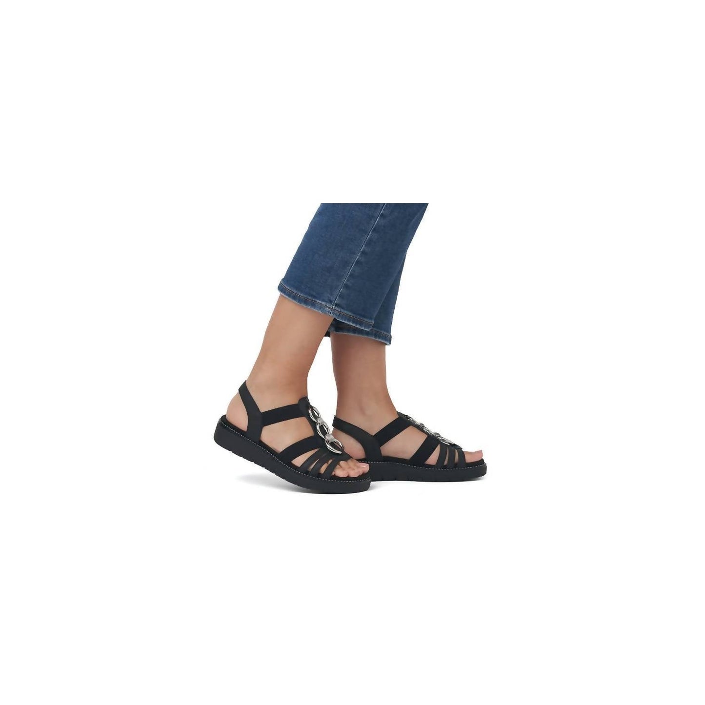 Remonte - Women's Synthetic Heel Strap Sandals