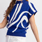Ee:Some - Simplistic Swirl Mock Neck Top