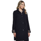 Gallery Water Resistant Hooded Rain Jacket in Black, Size Medium