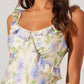 Astr - Rosalina Satin Ruffle Midi Dress