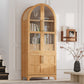 K&K 71' Tall Arched Kitchen Pantry Cabinet with Adjustable Shelves