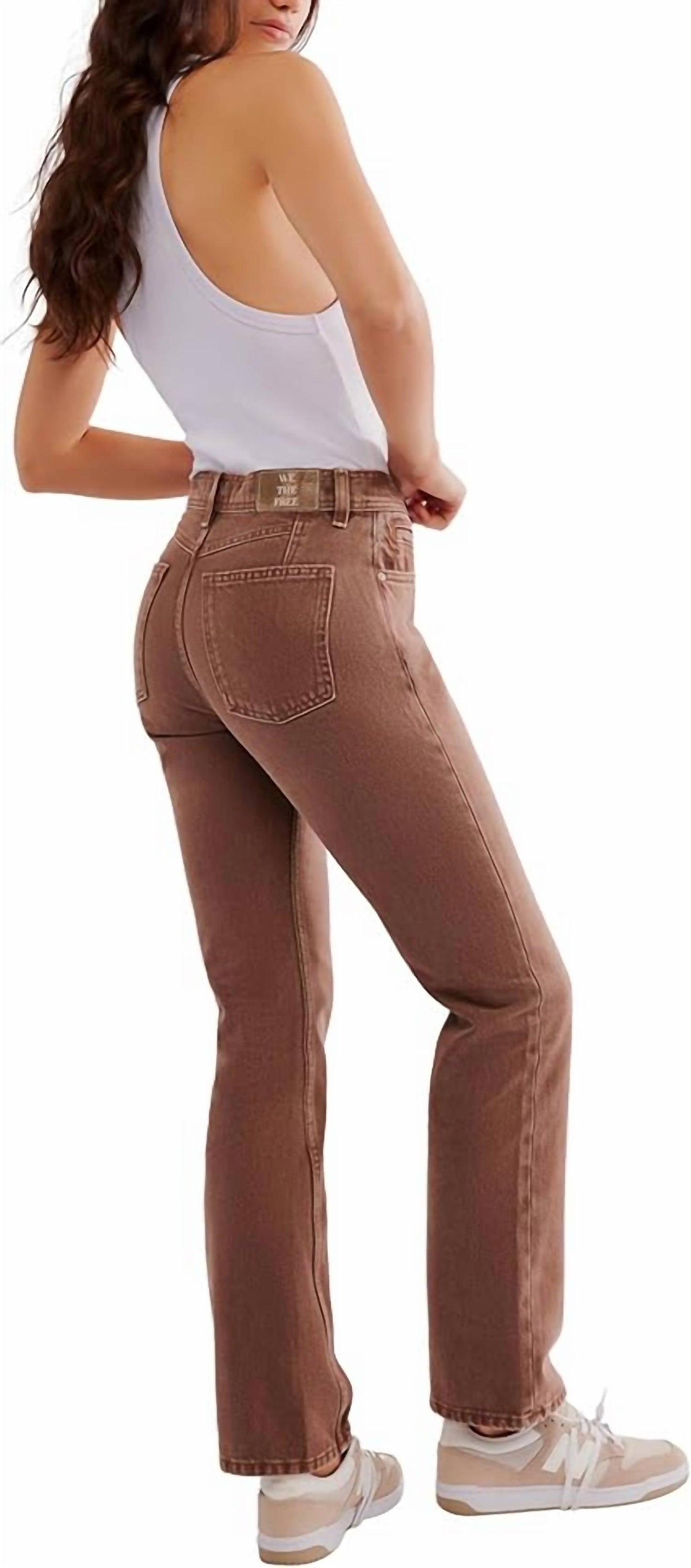Free People - Xena High Rise Slim Straight Jeans
