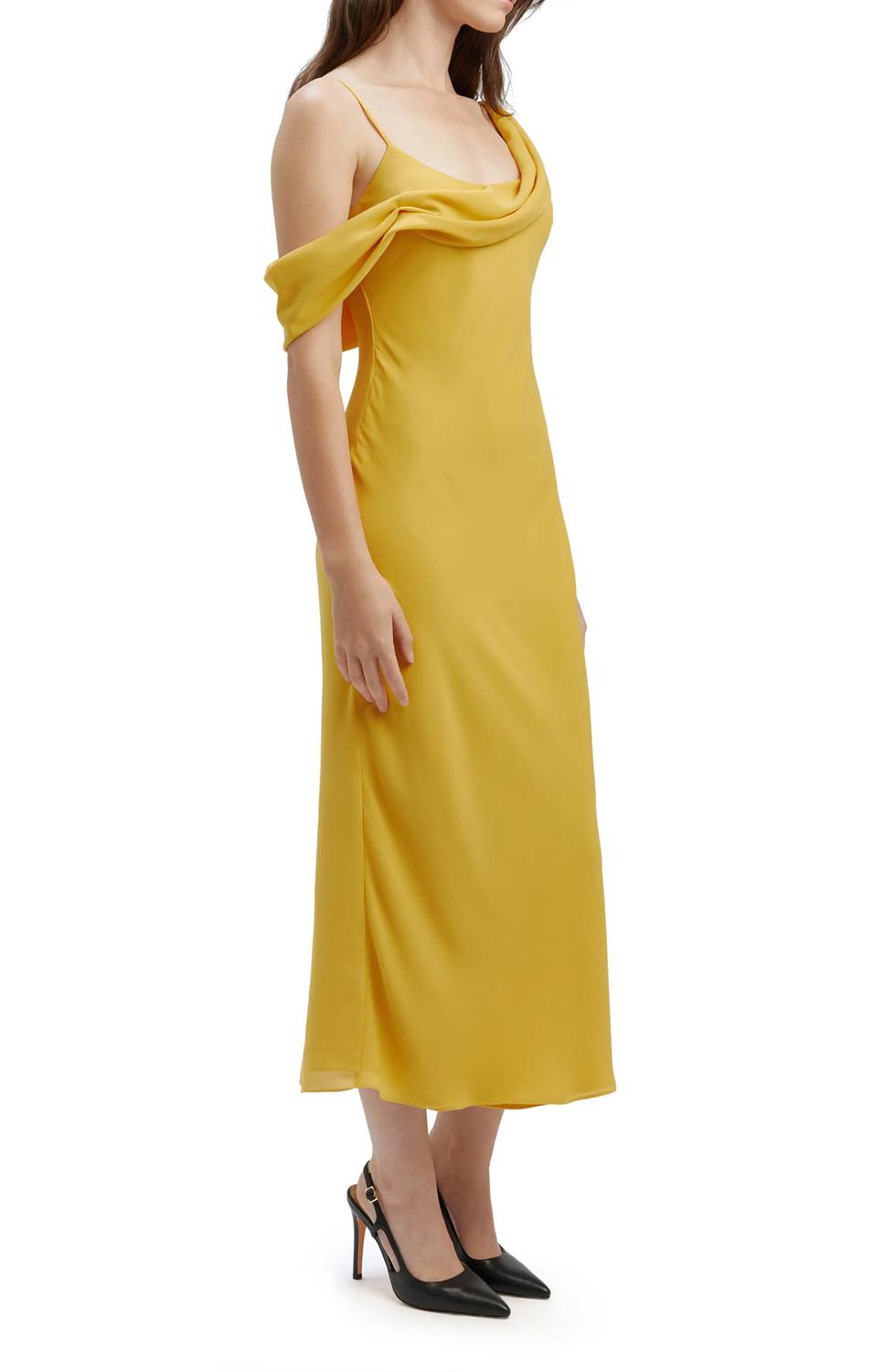Bardot - Mayari Asymmetrical One Shoulder Midi Dres