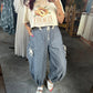 Ee:Some - Striped Drawstring Jogger Pants