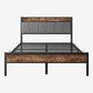 Full Size Bed Frame Storage Headboard with Charging Station