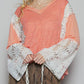 Pol - Lacey Bell Sleeve Top