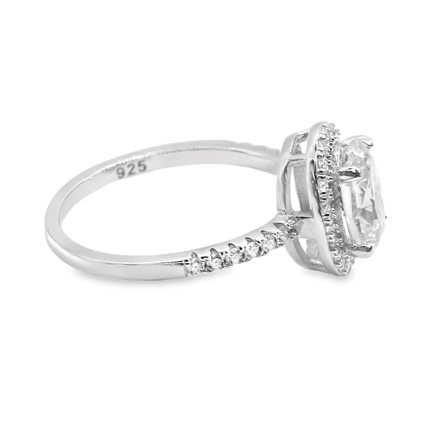 Allyanna Gifts - Women's Oval Moissanite With Halo Ring