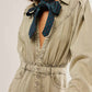 Free People - Mad Love Denim V-neck Midi Dress