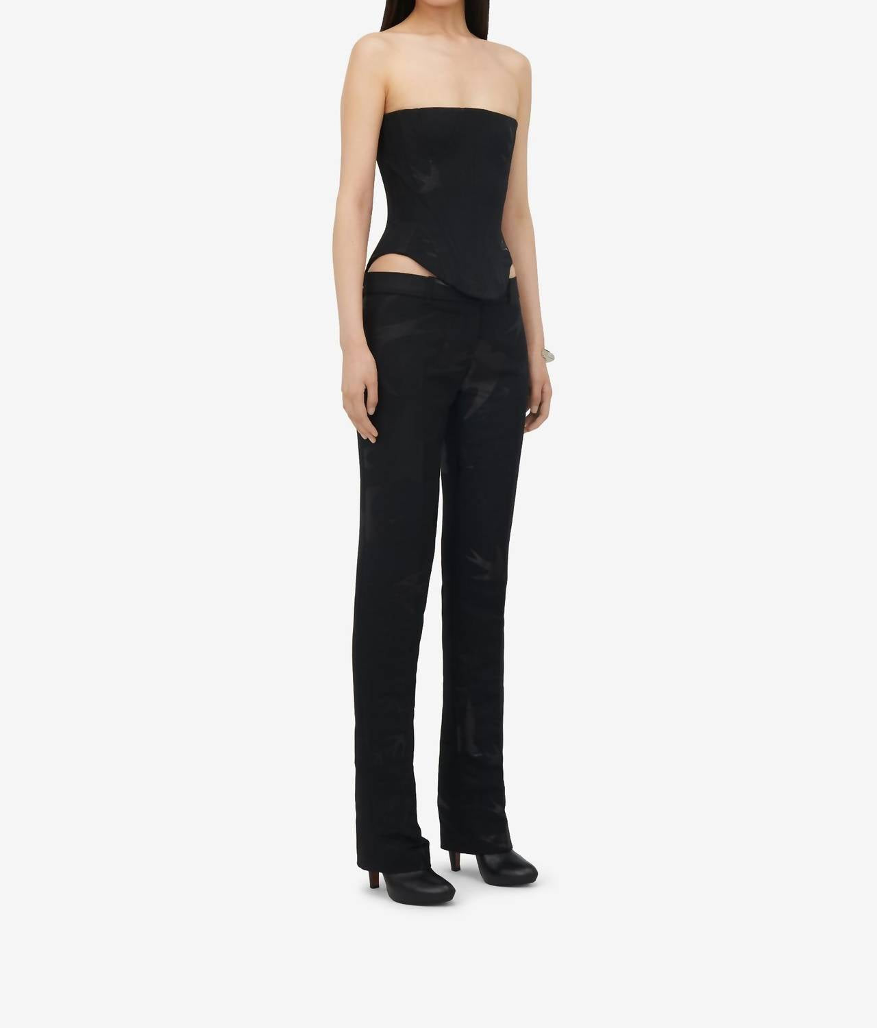 Alexander Mcqueen - Swallow Jacquard Corset