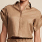 Hevron - Leonora Rolled Sleeve Top