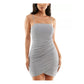 Women's Silver Tulip Hem Sheath Party Dress