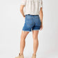 Judy Blue - Mid Rise Destroy Fray Hem Denim Shorts - Plus