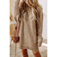 Aapparella - Oversized Cable Knit Sweater Dress