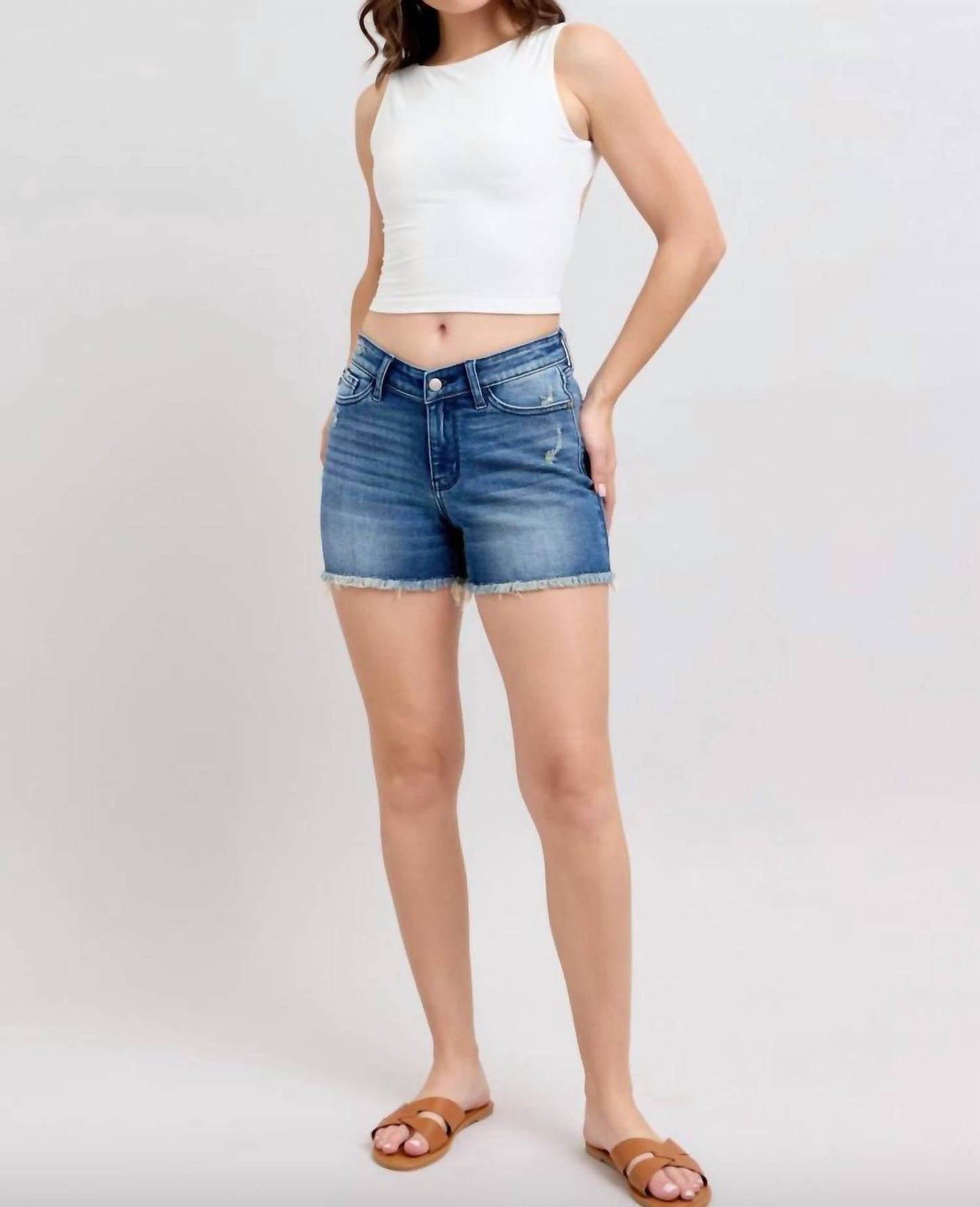 Judy Blue - V-front Shield Pocket Shorts