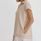 Entro - taupe t-shirt dress