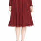Alice + Olivia - Floral Lace Pleated Midi Skirt