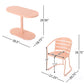 3 Piece Elegant Outdoor Bistro Set With 2 Chairs And Oval Table