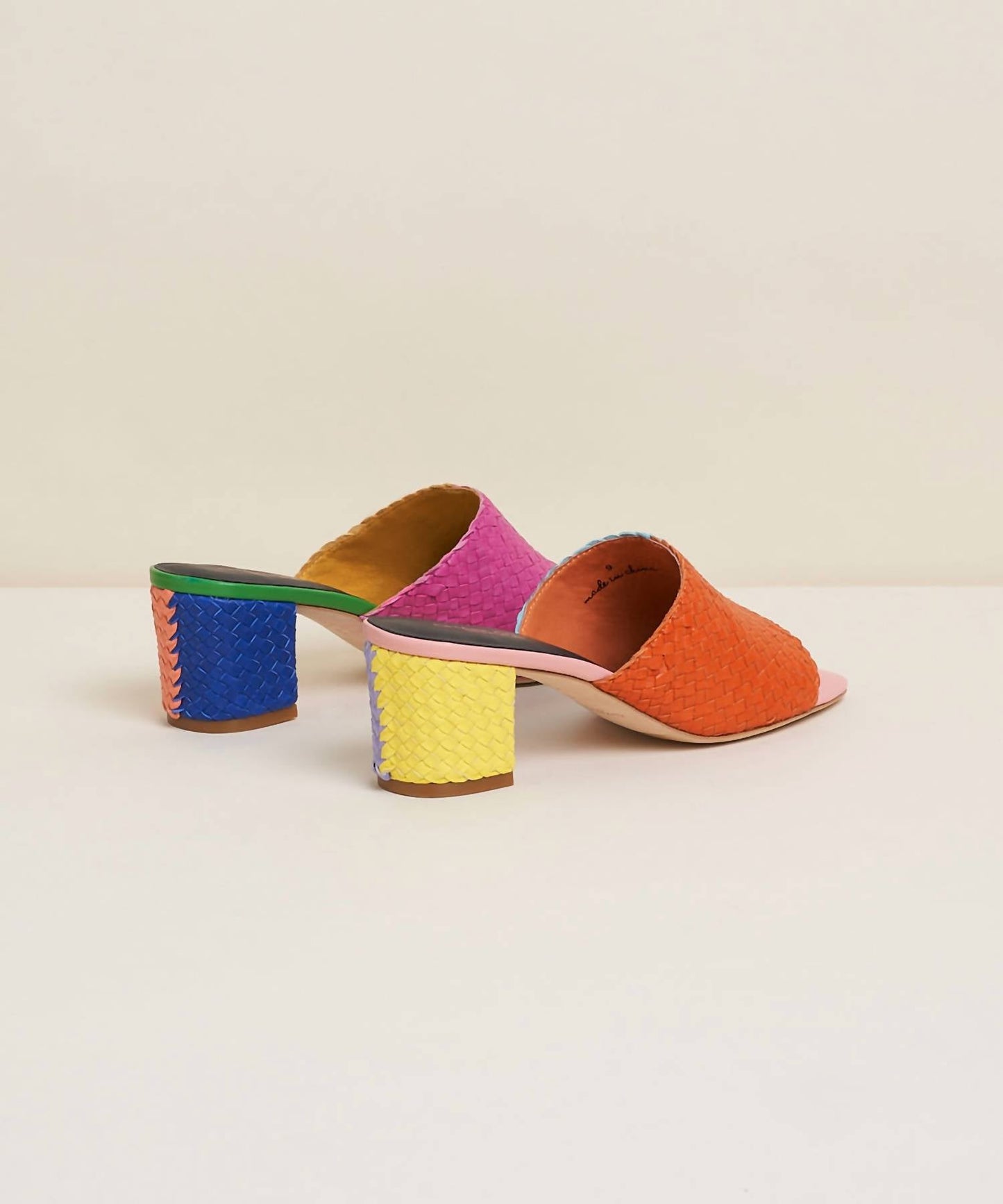 Charlotte Stone - Women's Lenu Woven Block Heel Mule Sandal