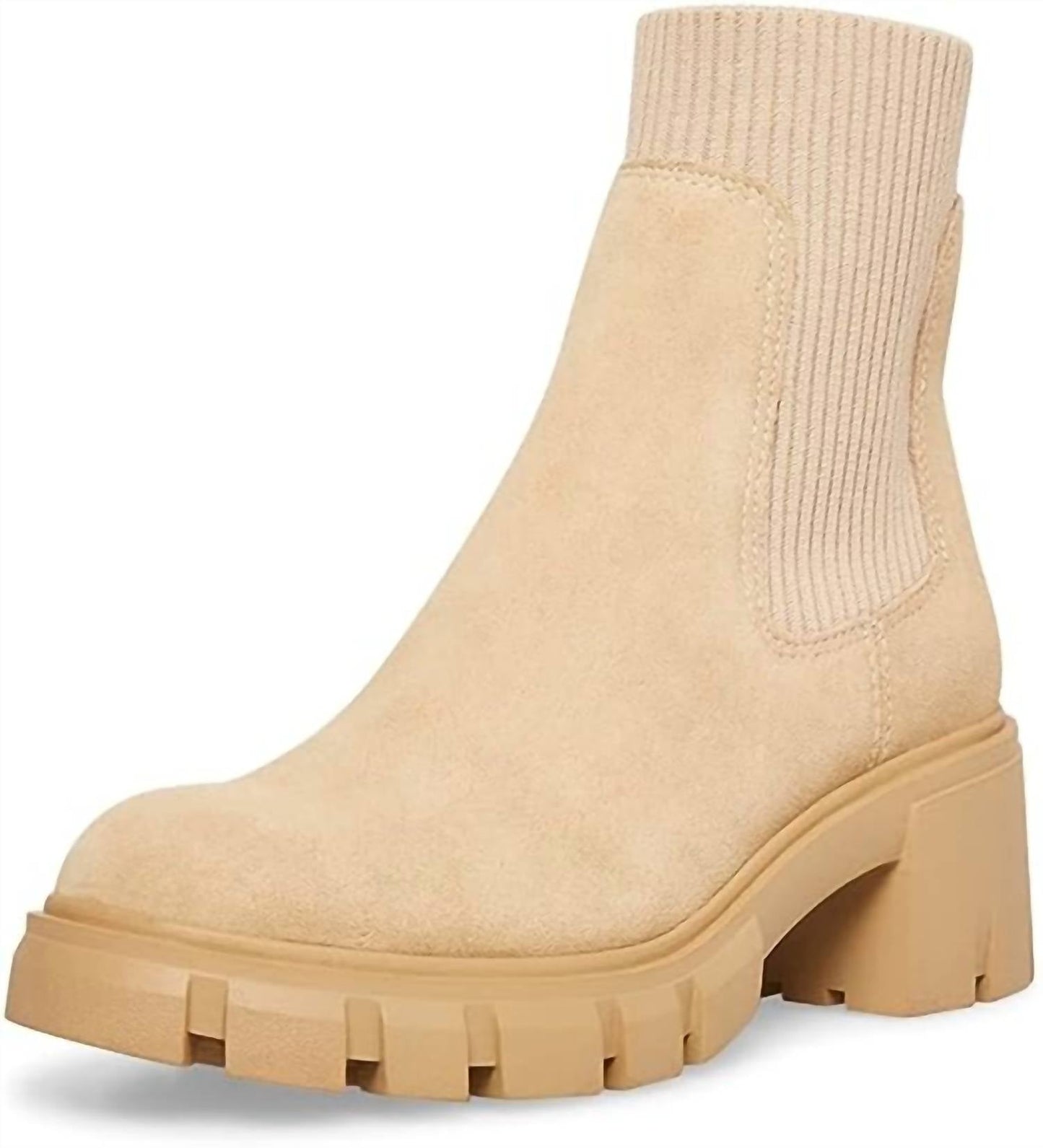 Steve Madden - Women's Hayle Lug Heel Pull On Rounded Toe Fashion Ankle Boots