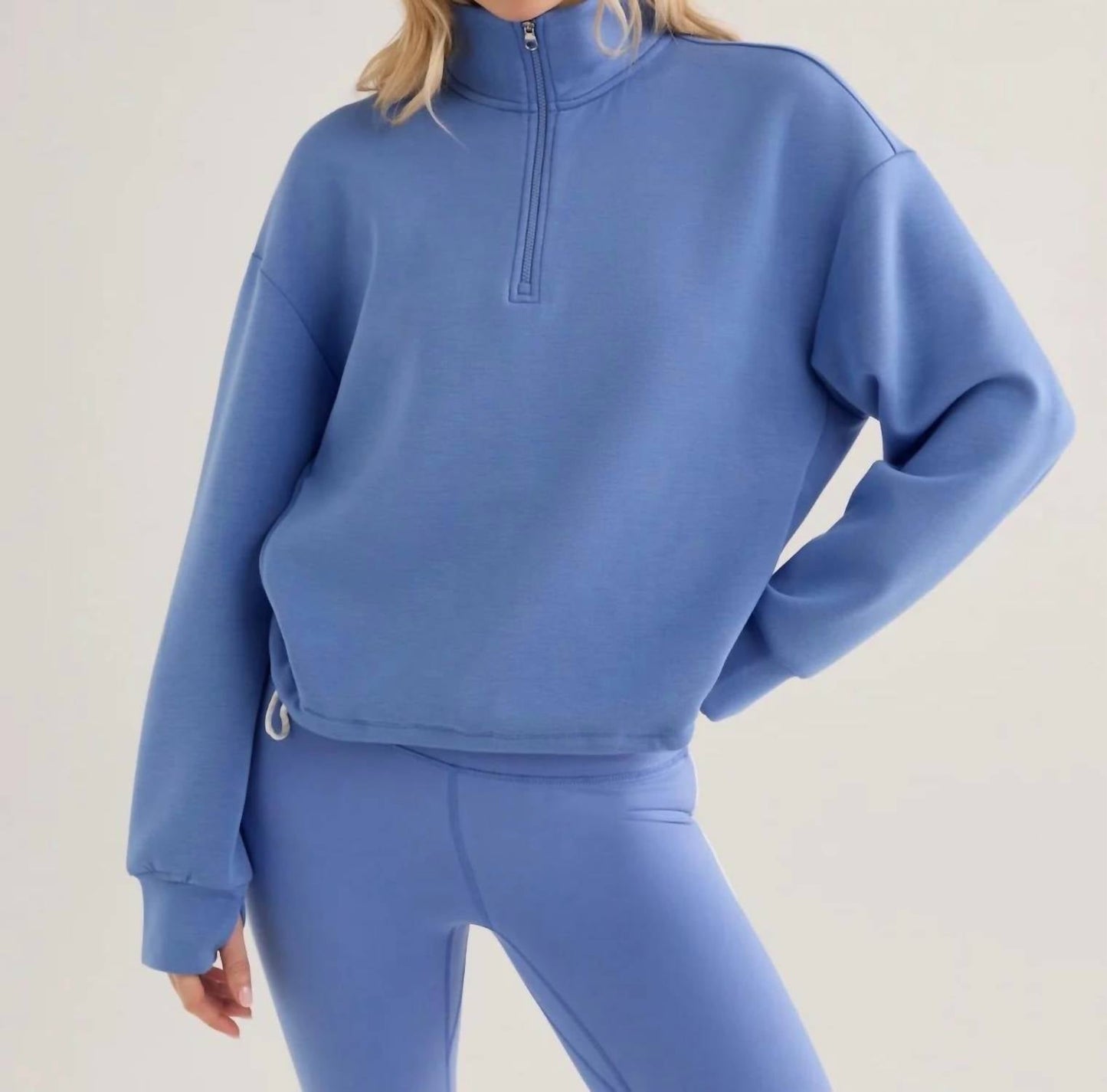 Varley - Sian Cropped Half-zip Sweatshirt