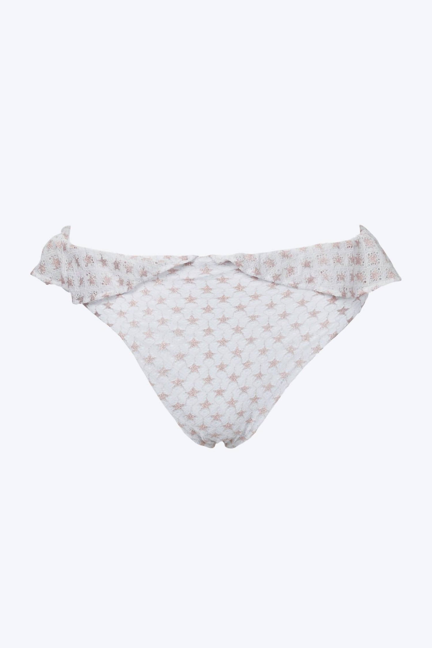 Soah - BELLA RUFFLED HIGH-LEG LACE BIKINI BOTTOM
