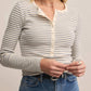 Z Supply - Stella Striped Modal Rib Henley Top